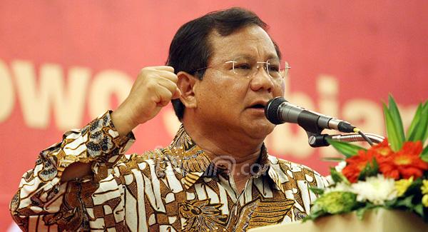Calon presiden momor urut 02 Prabowo Subianto.